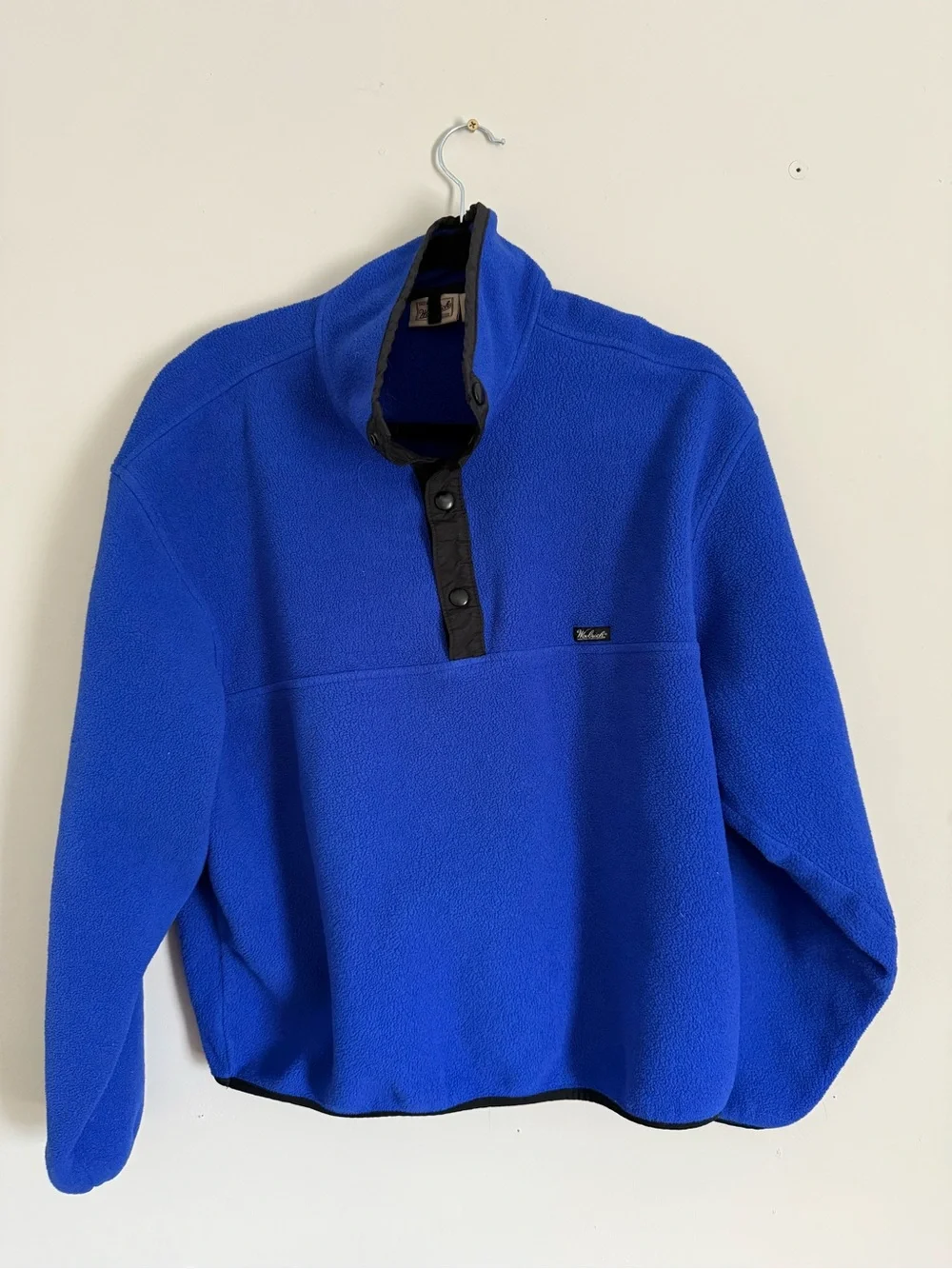 Vintage Woolrich Royal Blue Snap-Front Fleece Pullover